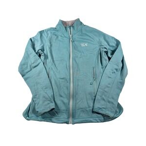 Mountain Hardwear Womens L Large Polartec Full Zip Lightweight Jacket Teal Blue